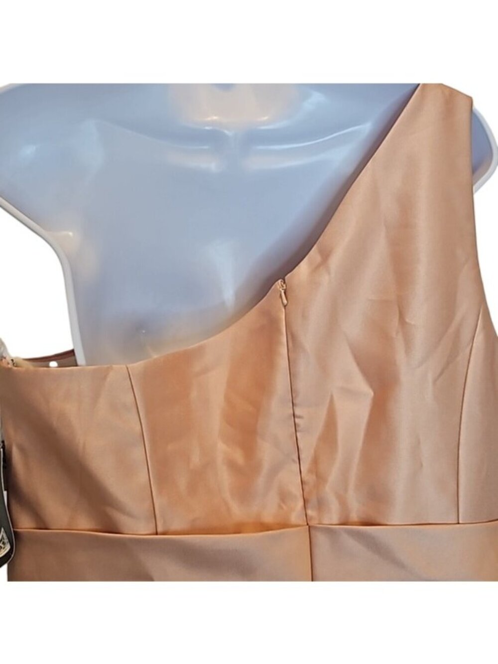 Alfred Sung Satin Twill One Shoulder Formal Gown Size 14 New Bridesmaid Party - Picture 7 of 10